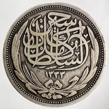 1916 Egypt 10 Piastres Silver Coin | Fine Collectable Grade