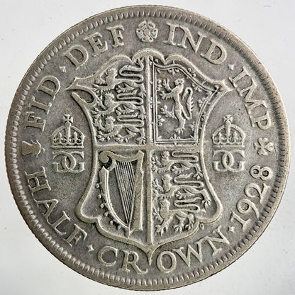 1928 George V Half - Crown Silver Coin | Fine Collectable Grade