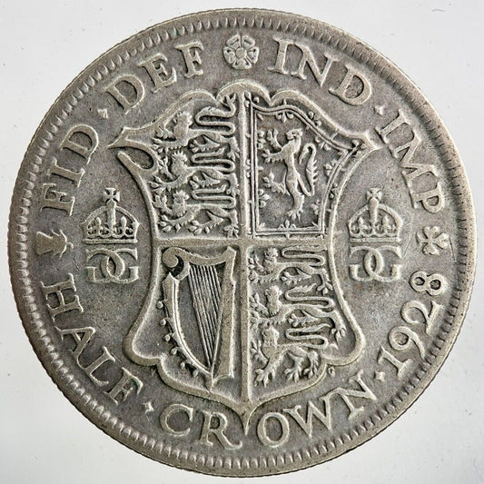 1928 George V Half - Crown Silver Coin | Fine Collectable Grade