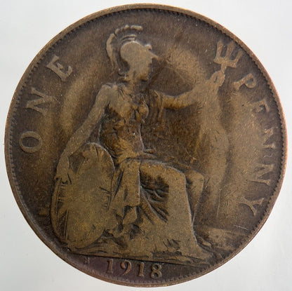 1918 - H George V One Penny Coin | Collectable Grade