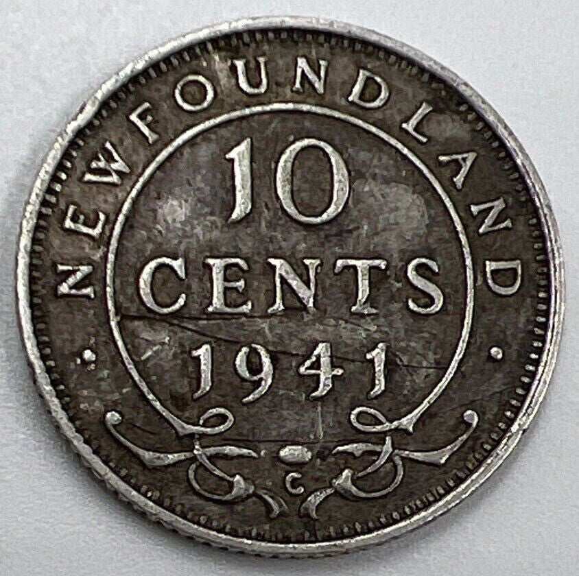 1941 - C 10 Cents | New Foundland Silver Coin | Collectable Grade | a125