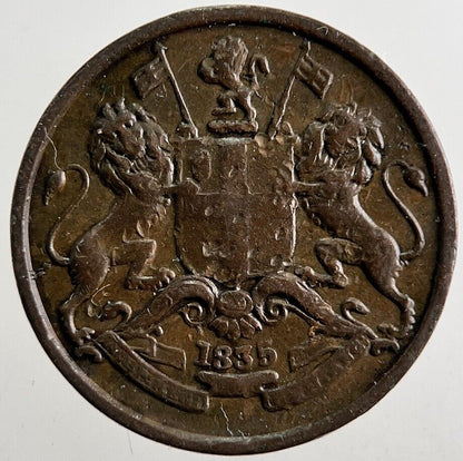 1835 India 1/12 Anna Coin | Very High Grade