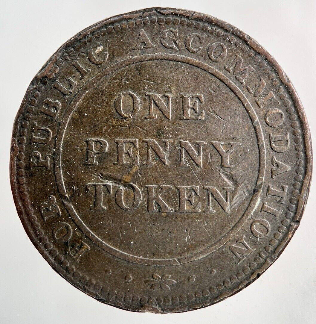 1812 Birmingham One Penny Accommodation Token Coin | Fine Collectable Grade