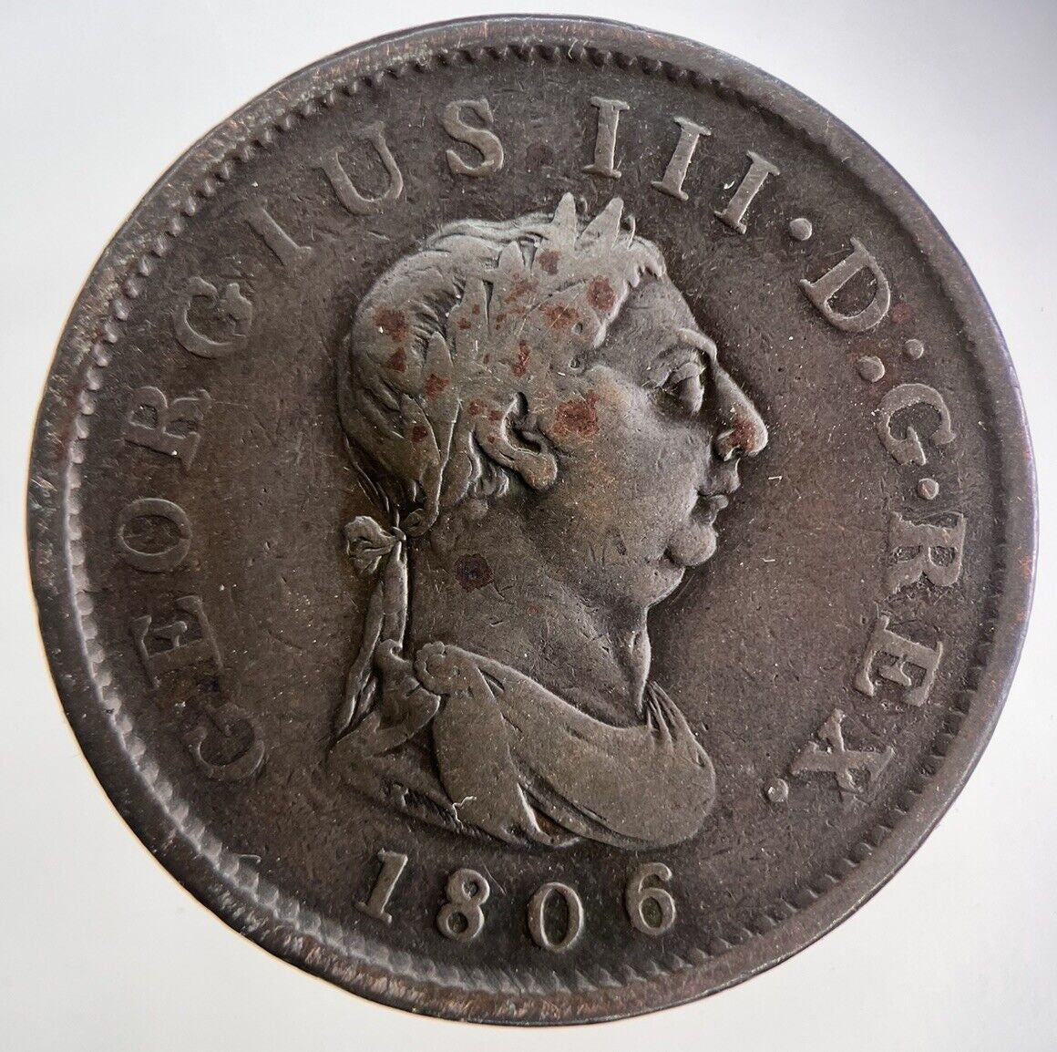 1806 George III 3rd One Penny Coin | Fine Collectable Grade