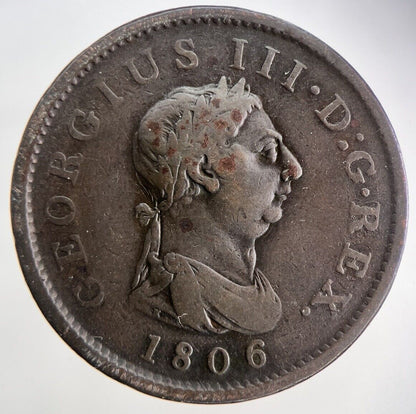 1806 George III 3rd One Penny Coin | Fine Collectable Grade