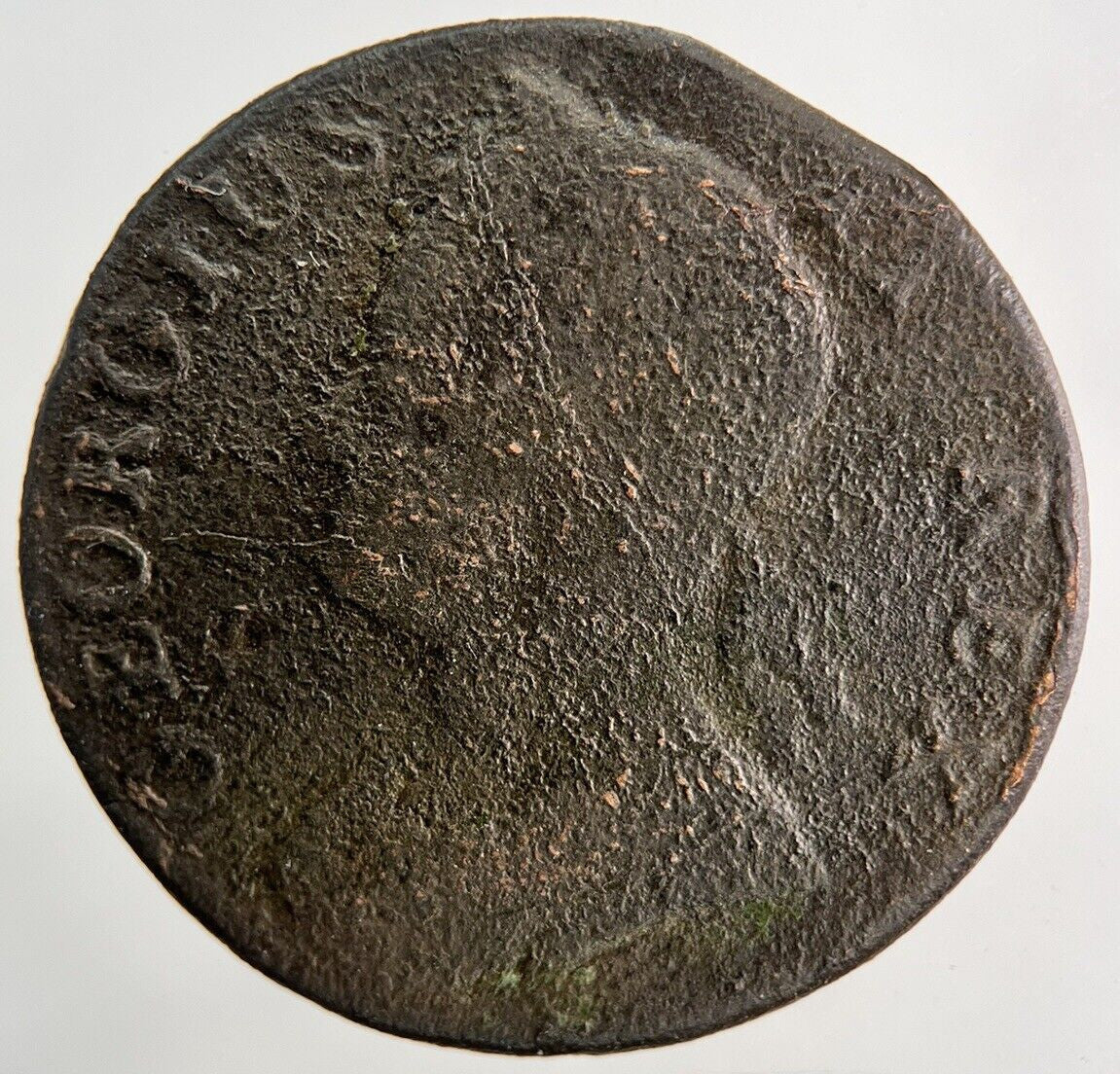 1746 George II 2nd Half-Penny Coin | Fair Grade