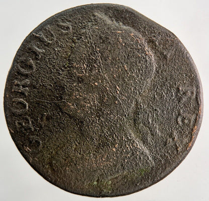 1746 George II 2nd Half-Penny Coin | Fair Grade