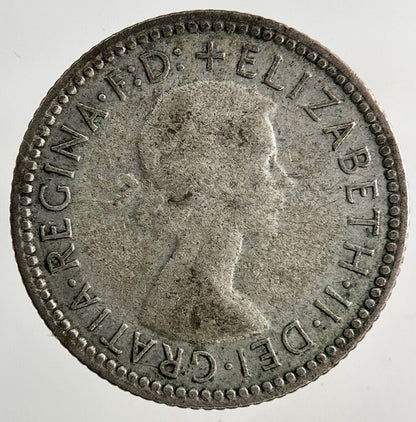 1955 Australia Sixpence Silver Coin | Fine Collectable Grade