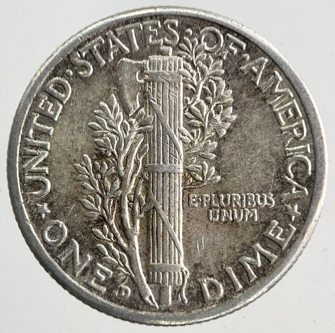 1943 - D US USA Mercury Dime Silver Coin | Very High Grade