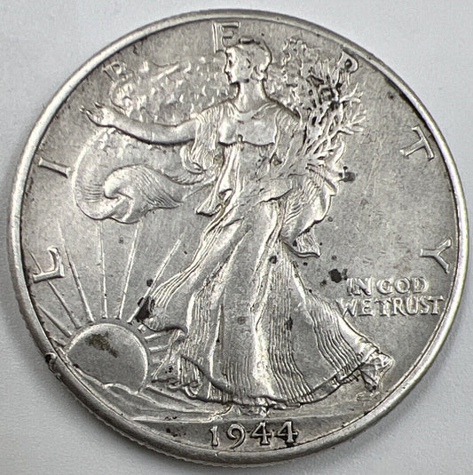 1944 - D US USA Liberty Half Dollar | Silver Coin | Fine Collectable Grade | a770