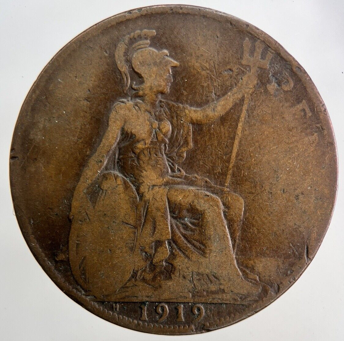 1919 - H George V One Penny Coin | Collectable Grade