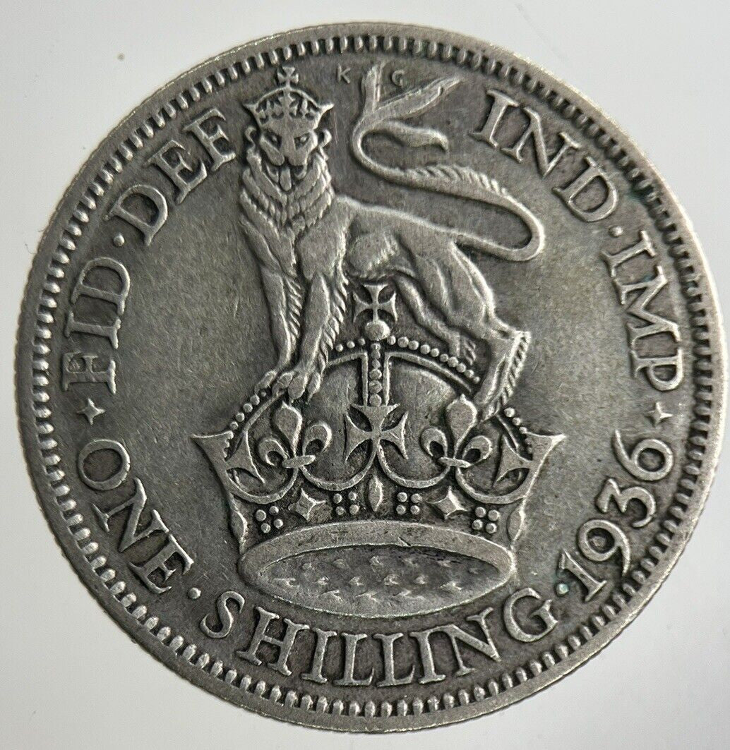 1936 George V Shilling Silver Coin | Fine Collectable Grade