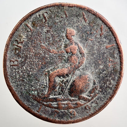 1799 George III 3rd Half - Penny Coin | Collectable Grade | a3380