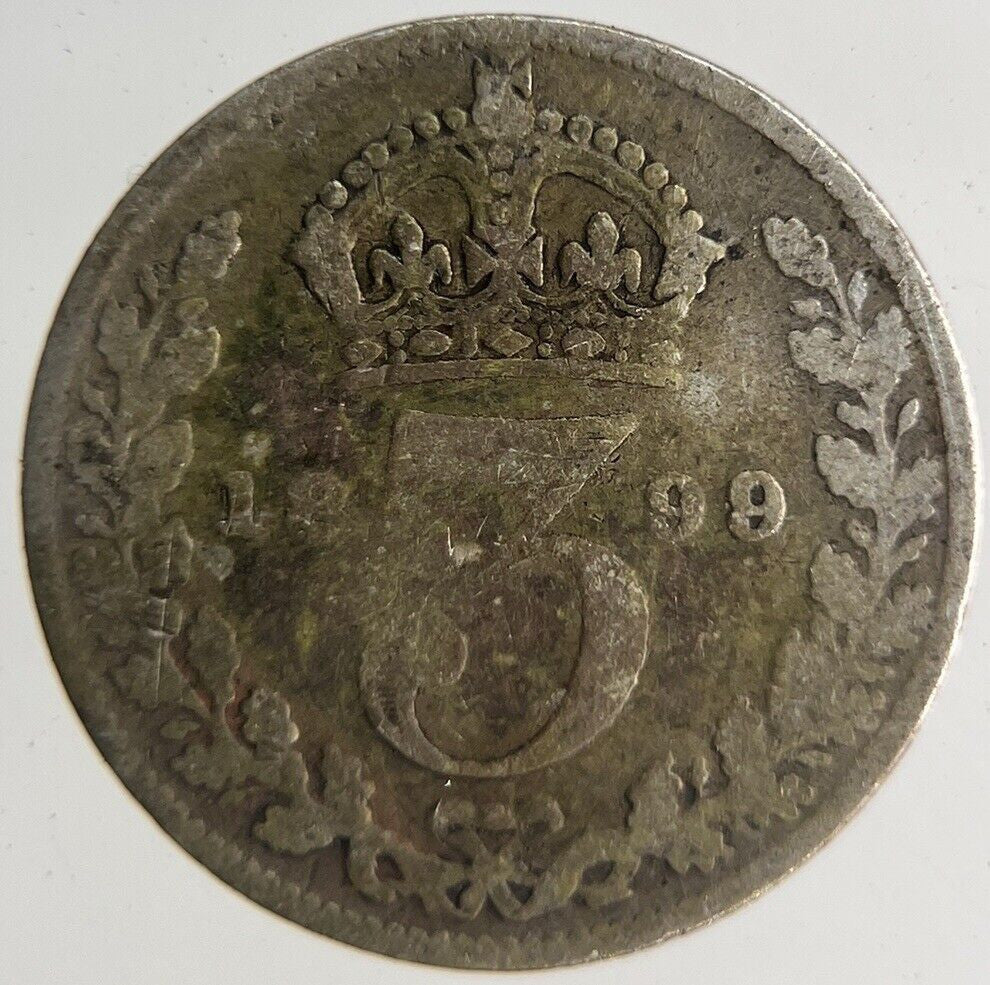 1899 Victoria Threepence Silver Coin | Collectable Grade