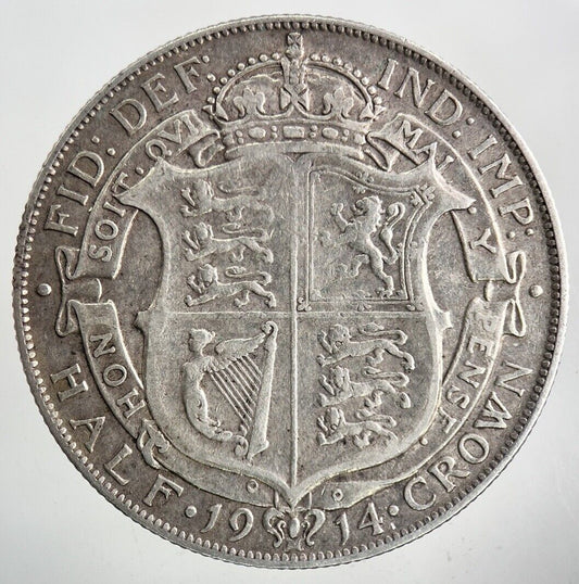 1914 George V Half-Crown Silver Coin | Fine Collectable Grade