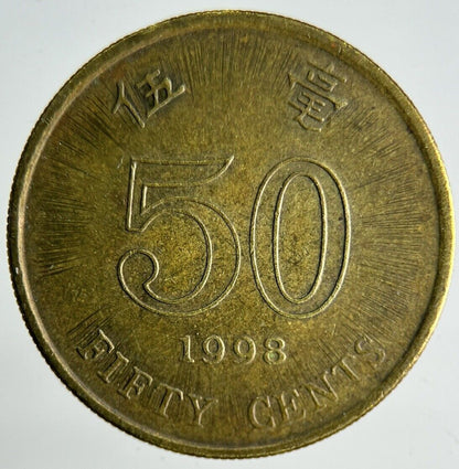 1998 Hong Kong 50 Cents Coin | Fine Collectable Grade