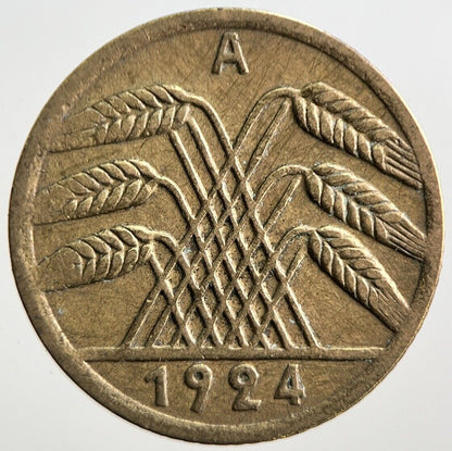 1924 - A Germany 5 Pfennig Coin | Collectable Grade | a3086