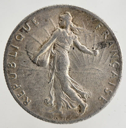 1917 France 50 Centimes Silver Coin | Fine Collectable Grade