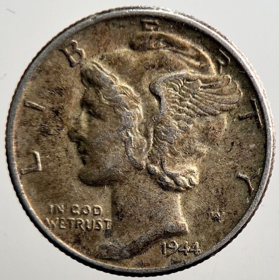 1944 US USA Mercury Dime Silver Coin | Fine Collectable Grade | a3556