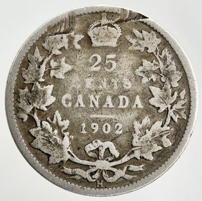 1902 Canada 25 Cents Silver Coin | Collectable Grade