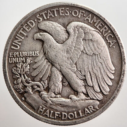 1943 - S US USA Liberty Half Dollar Silver Coin | Fine Collectable Grade