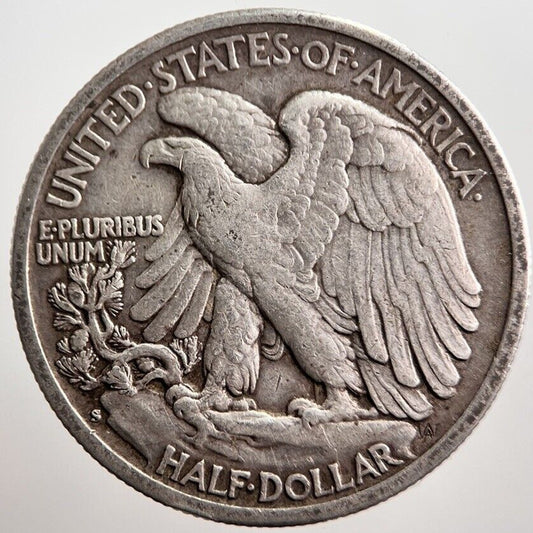 1943 - S US USA Liberty Half Dollar Silver Coin | Fine Collectable Grade