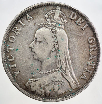 1889 Victoria Double Florin Silver Coin | Fine Collectable Grade | a4781
