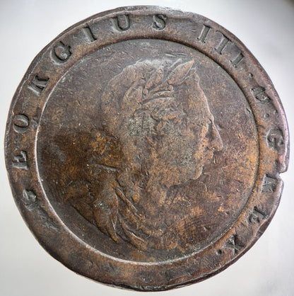 1797 George III Cartwheel Two - Pence Coin | Very High Grade | a1980