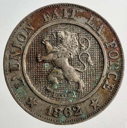 1862 Belgium 10 Centimes Coin | Fine Collectable Grade