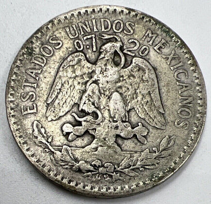 1920 - M 50 Centavos Mexico Silver Coin | Fine Collectable Grade | a1404