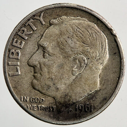 1961 - D US USA Roosevelt Dime Silver Coin | Collectable Grade