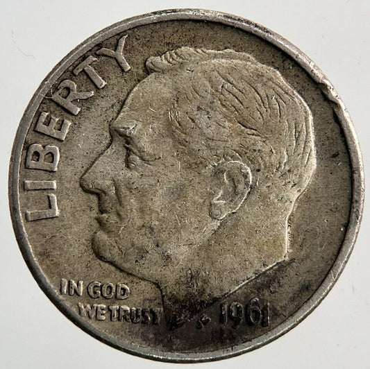 1961 - D US USA Roosevelt Dime Silver Coin | Collectable Grade