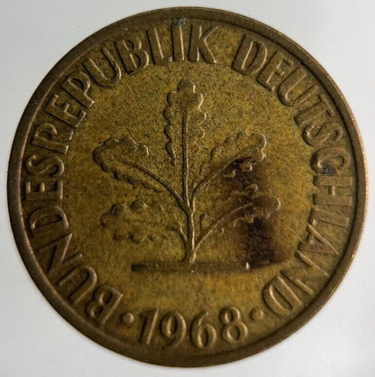 1968 Germany 10 Pfennig Coin | Fine Collectable Grade
