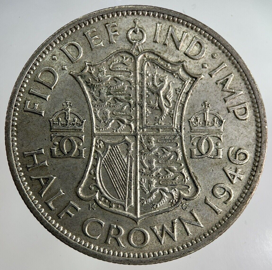 1946 George VI Half - Crown Silver Coin | Fine Collectable Grade