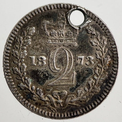 1873 Victoria Maundy Two - Pence Silver Coin | Very High Grade | a5735