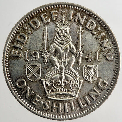 1941 George VI One Shilling Silver Coin | Very High Grade | a8184