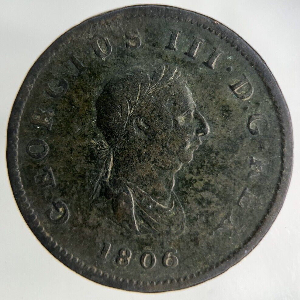 1806 George III 3rd Half - Penny Coin | Fine Collectable Grade