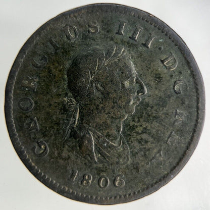 1806 George III 3rd Half - Penny Coin | Fine Collectable Grade