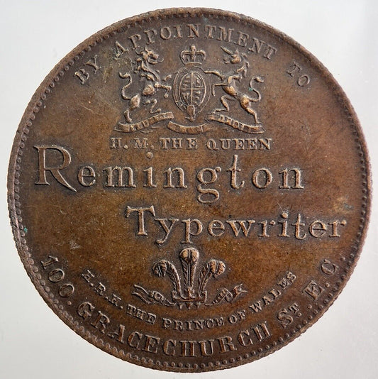 1886 Remington Typewriter Royal Family Token Coin | Very High Grade | a5793