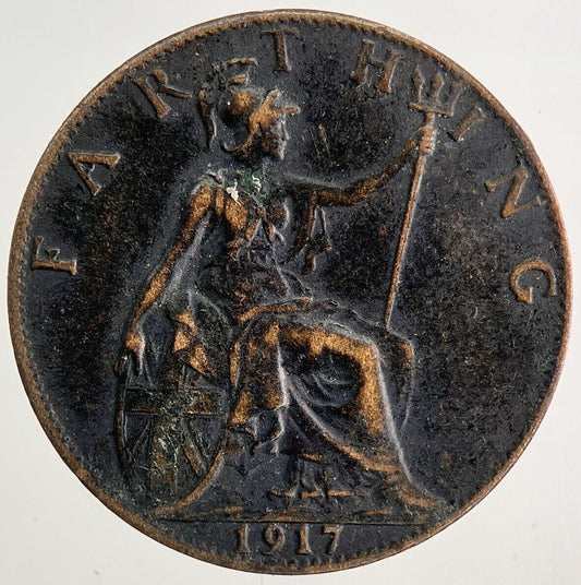 1917 George V Farthing Coin | Fine Collectable Grade