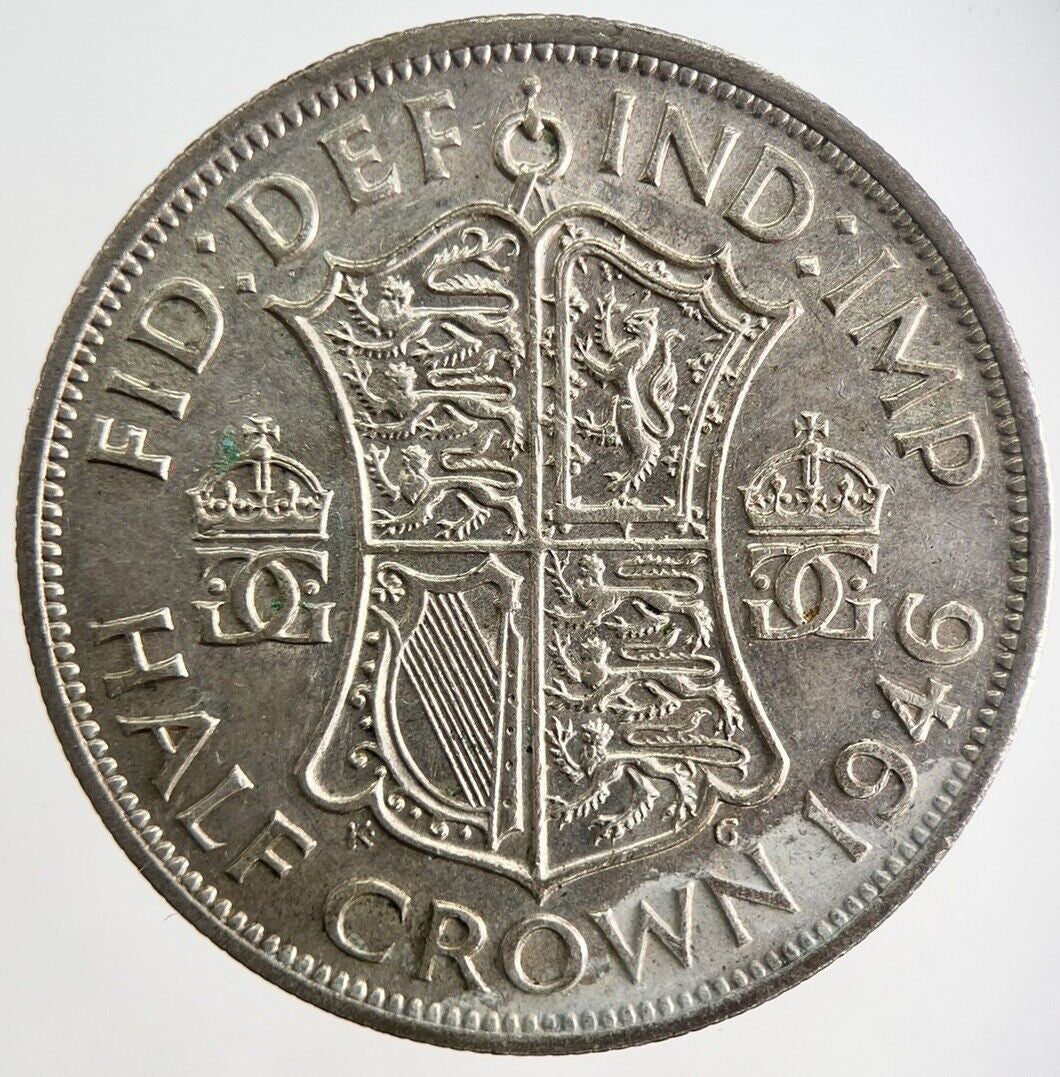 1946 George VI Half - Crown Silver Coin | Very High Grade