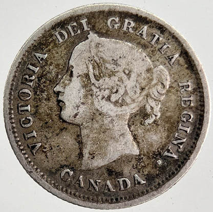 1872 - H Canada 5 Cents Silver Coin | Collectable Grade | a8302
