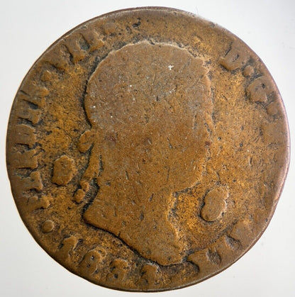 1833 Spain 8 Maravedis Coin | Collectable Grade | a5546