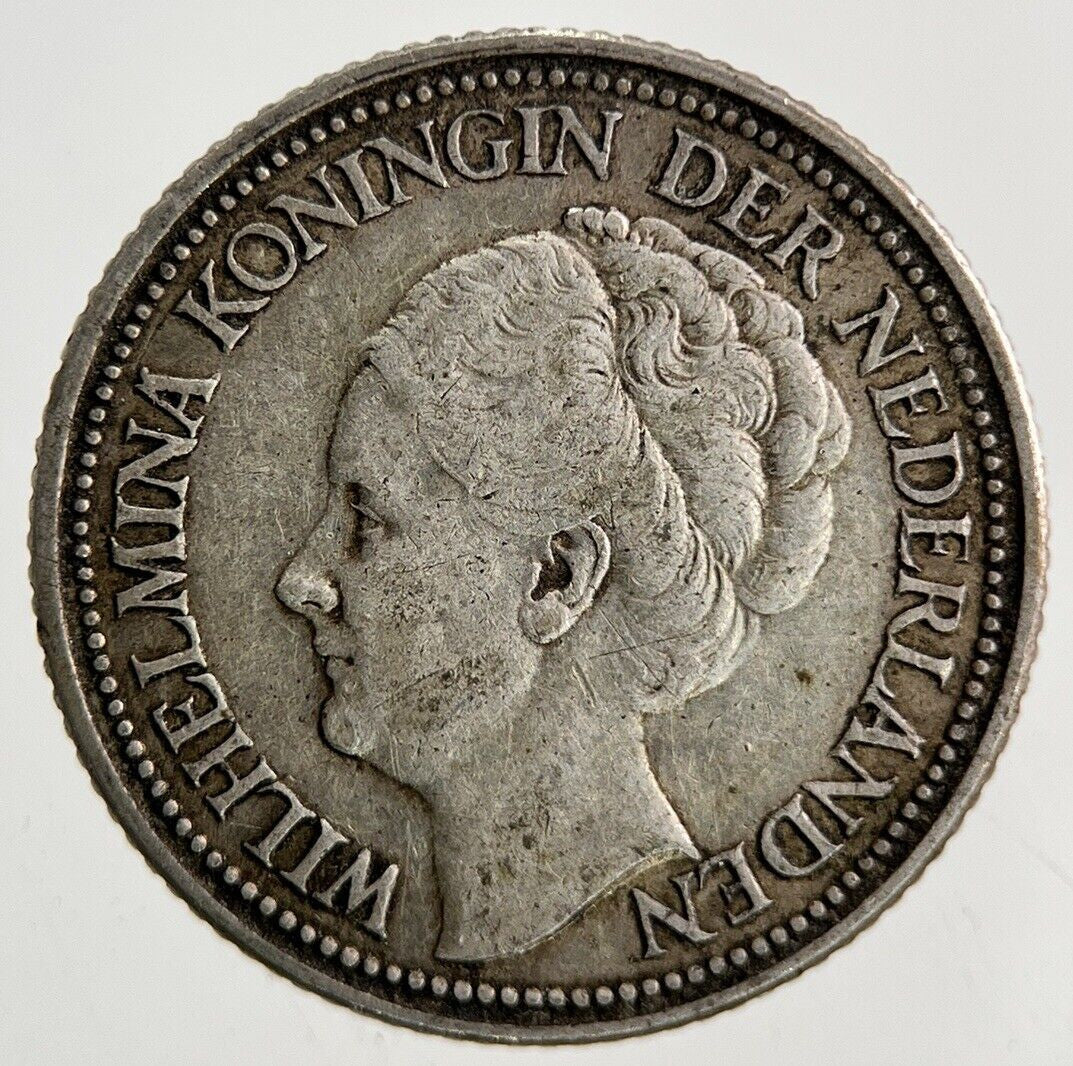1940 Netherlands 25 Cents Silver Coin | Fine Collectable Grade