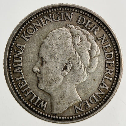 1940 Netherlands 25 Cents Silver Coin | Fine Collectable Grade