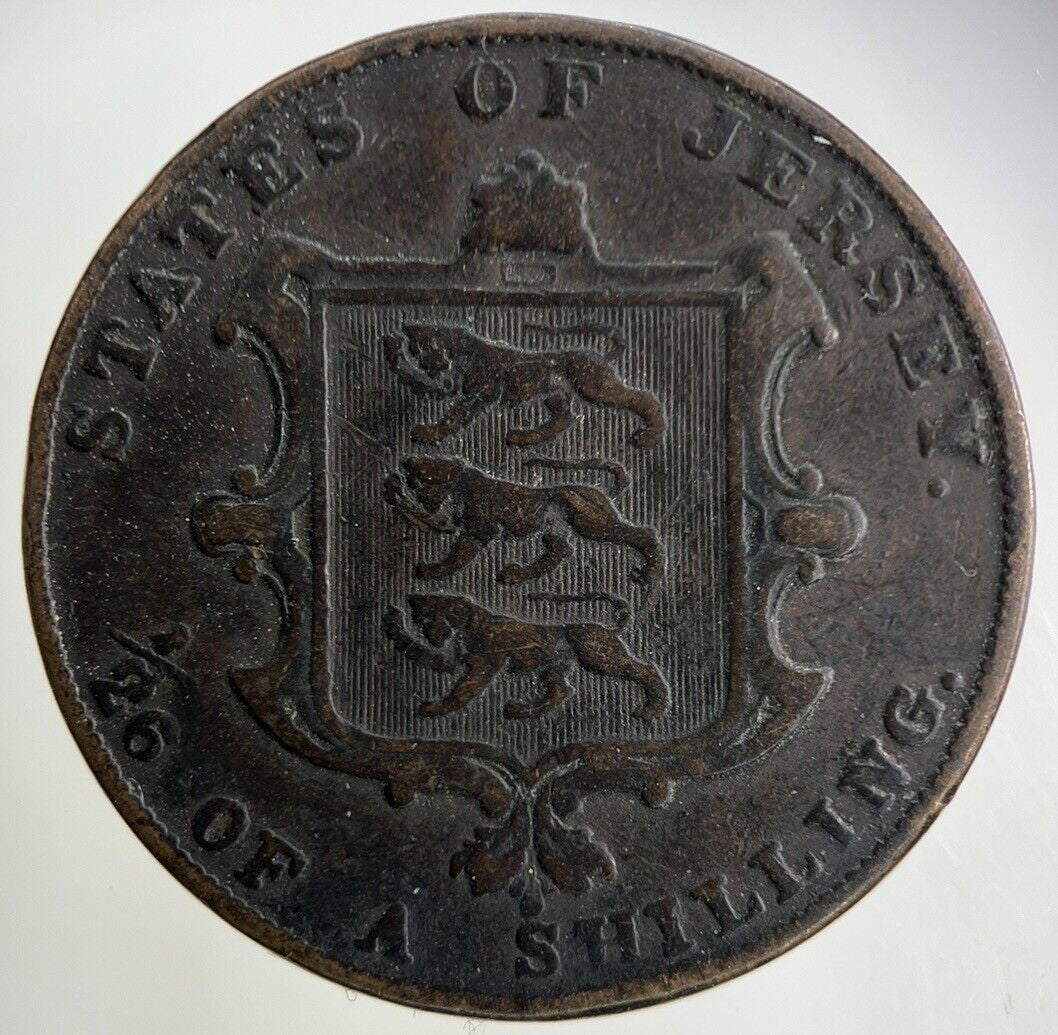1841 Jersey 1/26th One Twenty Sixth Shilling Coin | Fine Collectable Grade