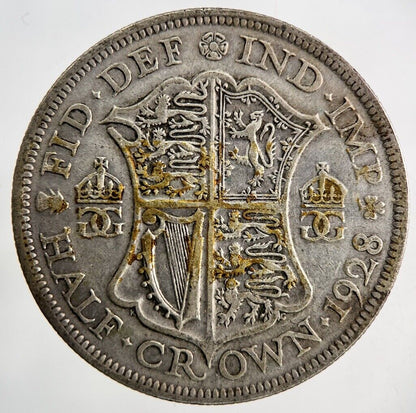1928 George V Half - Crown Silver Coin | Fine Collectable Grade