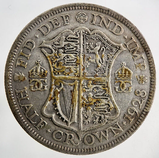 1928 George V Half - Crown Silver Coin | Fine Collectable Grade