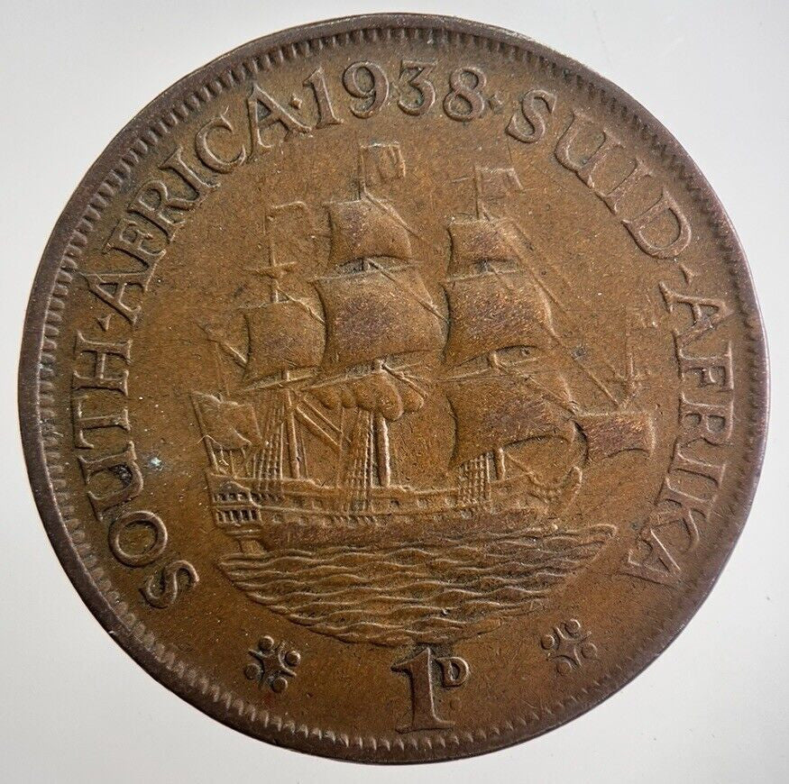 1938 South Africa Penny Coin | Fine Collectable Grade | a7993