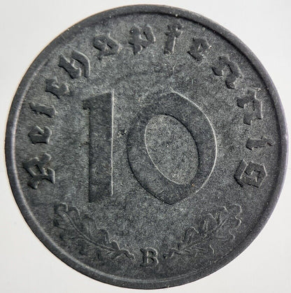 1940 Germany Nazi 10 Pfennig Coin | Very High Grade